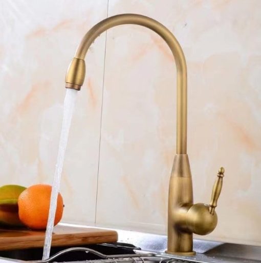Vòi rửa bát, rửa mặt màu đồng cổ Miken MKV-60211AF