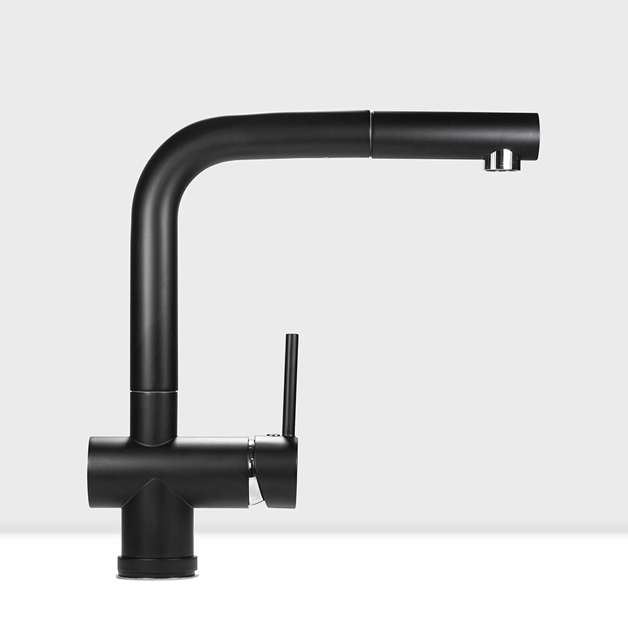 Vòi rửa bát dây rút màu đen Munchen MBF81825B