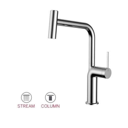 Vòi rửa bát nóng lạnh dây rút Paul Schmitt PA337K