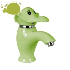 Vòi chậu lavabo trẻ em con voi ngộ nghĩnh màu xanh lá Miken MKV-097XL