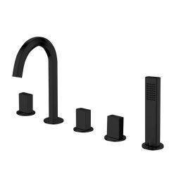 Vòi sen tắm bồn nóng lạnh mạ đen Miken MKS-5008B