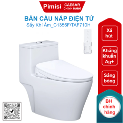 Bàn cầu nắp điện tử Caesar C1356F/TAF710H có remote