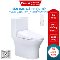 Bàn cầu nắp điện tử Caesar C1391F/TAF710H có remote