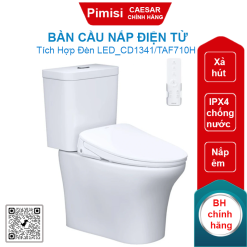 Bàn cầu nắp điện tử Caesar CD1341/TAF710H có remote
