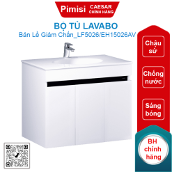 Bộ tủ Lavabo treo tường Caesar LF5026/EH15026AV màu trắng