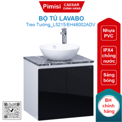 Bộ tủ lavabo Caesar L5215/EH46002ADV chậu rửa đặt bàn