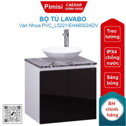 Bộ tủ lavabo Caesar L5221/EH46002ADV chậu đặt bàn
