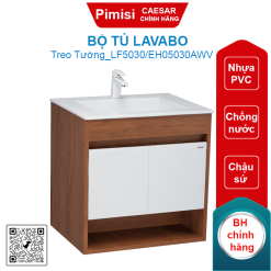Bộ tủ lavabo Caesar LF5030/EH05030AWV liền bàn