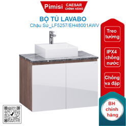 Bộ tủ lavabo Caesar LF5257/EH48001AWV chậu đặt bàn