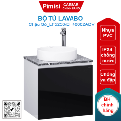 Bộ tủ lavabo Caesar LF5258/EH46002ADV chậu đặt bàn