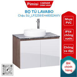 Bộ tủ lavabo Caesar LF5258/EH48002AWV chậu đặt bàn