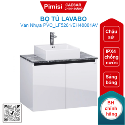 Bộ tủ lavabo Caesar LF5261/EH48001AV chậu đặt bàn