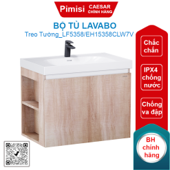 Bộ tủ lavabo Caesar LF5358/EH15358CLW7V liền bàn