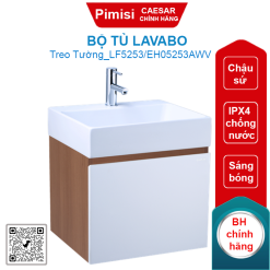 Bộ tủ lavabo treo tường Caesar LF5253/EH05253AWV màu trắng