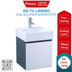 Bộ tủ lavabo treo tường Caesar LF5257/EH05257ATGV màu trắng
