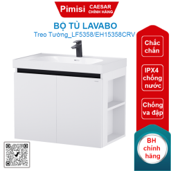 Bộ tủ lavabo treo tường Caesar LF5358/EH15358CRV màu trắng