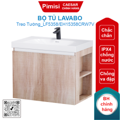 Bộ tủ lavabo treo tường Caesar LF5358/EH15358CRW7V màu trắng