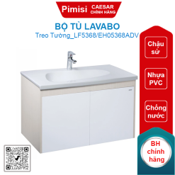 Bộ tủ lavabo treo tường Caesar LF5368/EH05368ADV màu trắng