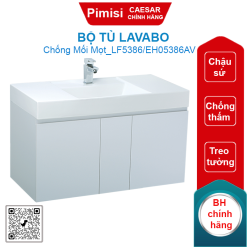 Bộ tủ lavabo treo tường Caesar LF5386/EH05386AV màu trắng