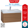 Bộ tủ lavabo treo tường Caesar LF5386/EH05386DWV vân gỗ