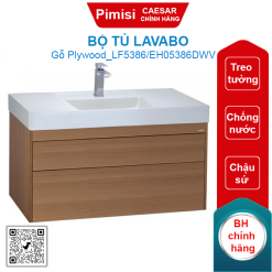 Bộ tủ lavabo treo tường Caesar LF5386/EH05386DWV vân gỗ