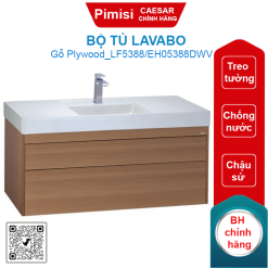 Bộ tủ lavabo treo tường Caesar LF5388/EH05388DWV vân gỗ