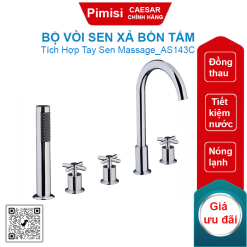 Bộ vòi sen xả bồn tắm Caesar AS143C massage nóng lạnh