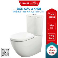Bồn cầu 2 khối TOTO CS761PDT5 thoát ngang