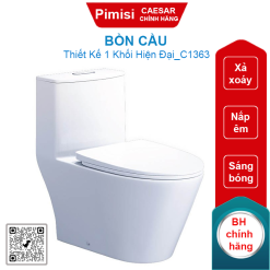Bồn cầu Caesar C1363 một khối nắp êm
