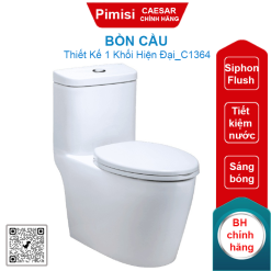 Bồn cầu Caesar C1364 1 khối