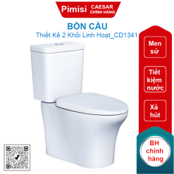 Bồn cầu Caesar CD1341 thùng T1241 nắp êm