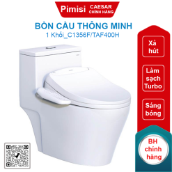 Bồn cầu thông minh Caesar C1356F/TAF400H 1 khối