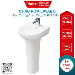 Chậu rửa lavabo Caesar L2140/P2445 treo tường chân dài