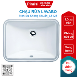 Chậu rửa lavabo Caesar L5125 âm bàn hình chữ nhật