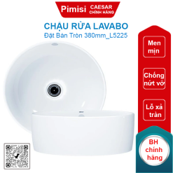 Chậu rửa lavabo Caesar L5225 đặt bàn tròn 380mm