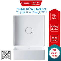 Chậu rửa lavabo Caesar LF5252 đặt bàn vuông