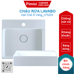 Chậu rửa lavabo Caesar LF5253 đặt bàn vuông