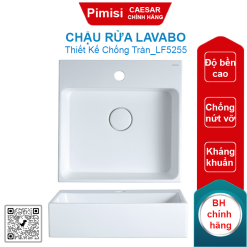 Chậu rửa lavabo Caesar LF5255 đặt bàn vuông