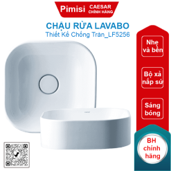 Chậu rửa lavabo Caesar LF5256 đặt bàn nắp sứ