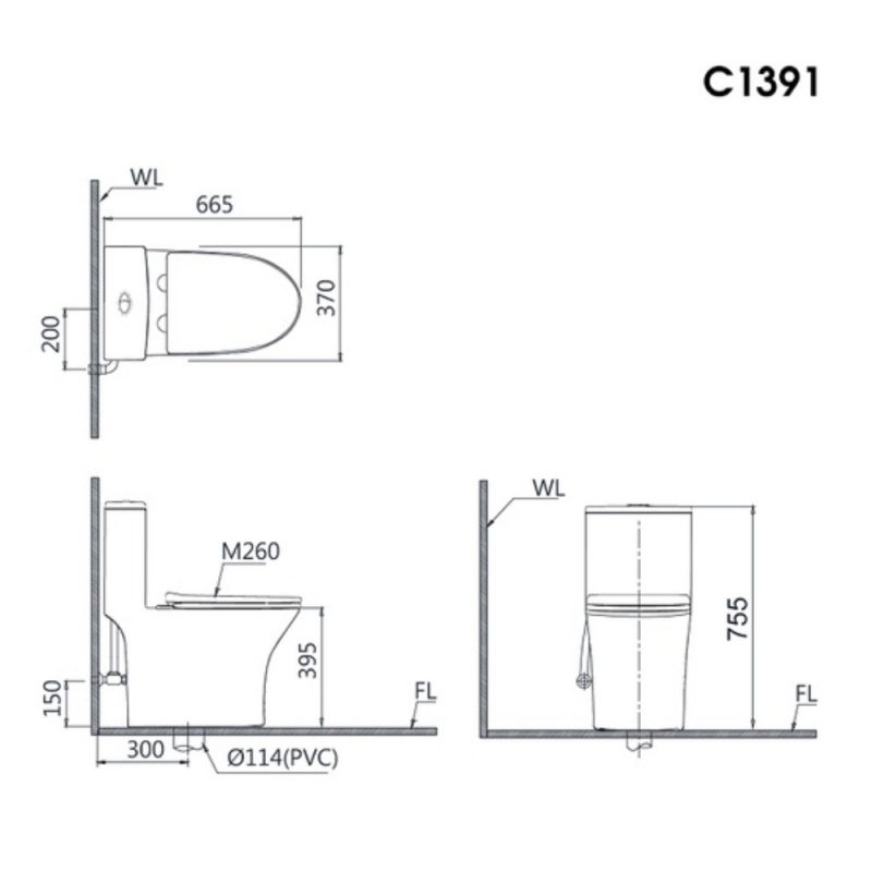 Bàn cầu nắp điện tử Caesar C1391F/TAF710H có remote - Ảnh 2