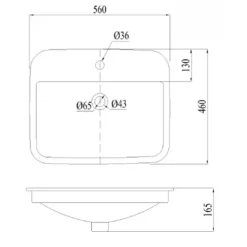 Alternative view of Chậu rửa lavabo Caesar L5019 dương bàn