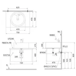 Alternative view of Chậu rửa lavabo Caesar LF5240 đặt bàn tròn