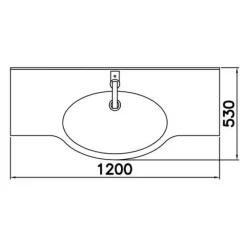 Alternative view of Chậu rửa lavabo Caesar LF5324 liền bàn
