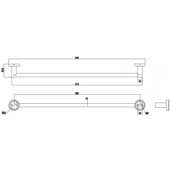 Alternative view of Thanh treo khăn tắm Viglacera VG9231 đơn