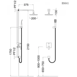Alternative view of Sen tắm âm tường CAESAR BS641 nóng lạnh