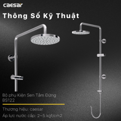 Alternative view of Bộ vòi sen cây CAESAR S383C/BS122 nóng lạnh đồng thau