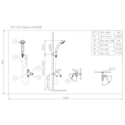 Alternative view of Sen tắm lạnh Viglacera VG508