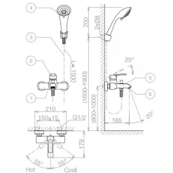 Alternative view of Sen tắm nóng lạnh Viglacera VG511 mạ Cr/Ni 3 lớp