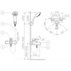 Alternative view of Sen tắm nóng lạnh Viglacera VG541 đồng nguyên chất
