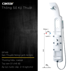 Alternative view of Vòi sen thuyền CAESAR SP149 nóng lạnh